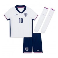 Camisa de time de futebol Inglaterra Jude Bellingham #10 Replicas 1º Equipamento Infantil Europeu 2024 Manga Curta (+ Calças curtas)